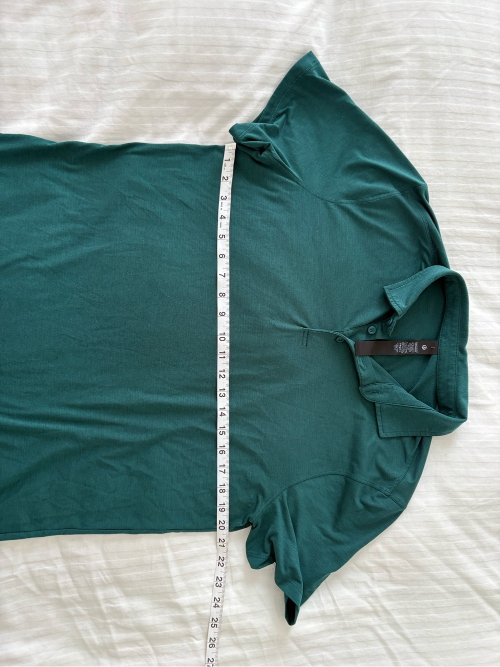 Lululemon Men’s Teal Polo Shirt - Performance Stretch EUC Sz Lg - Picture 8 of 10